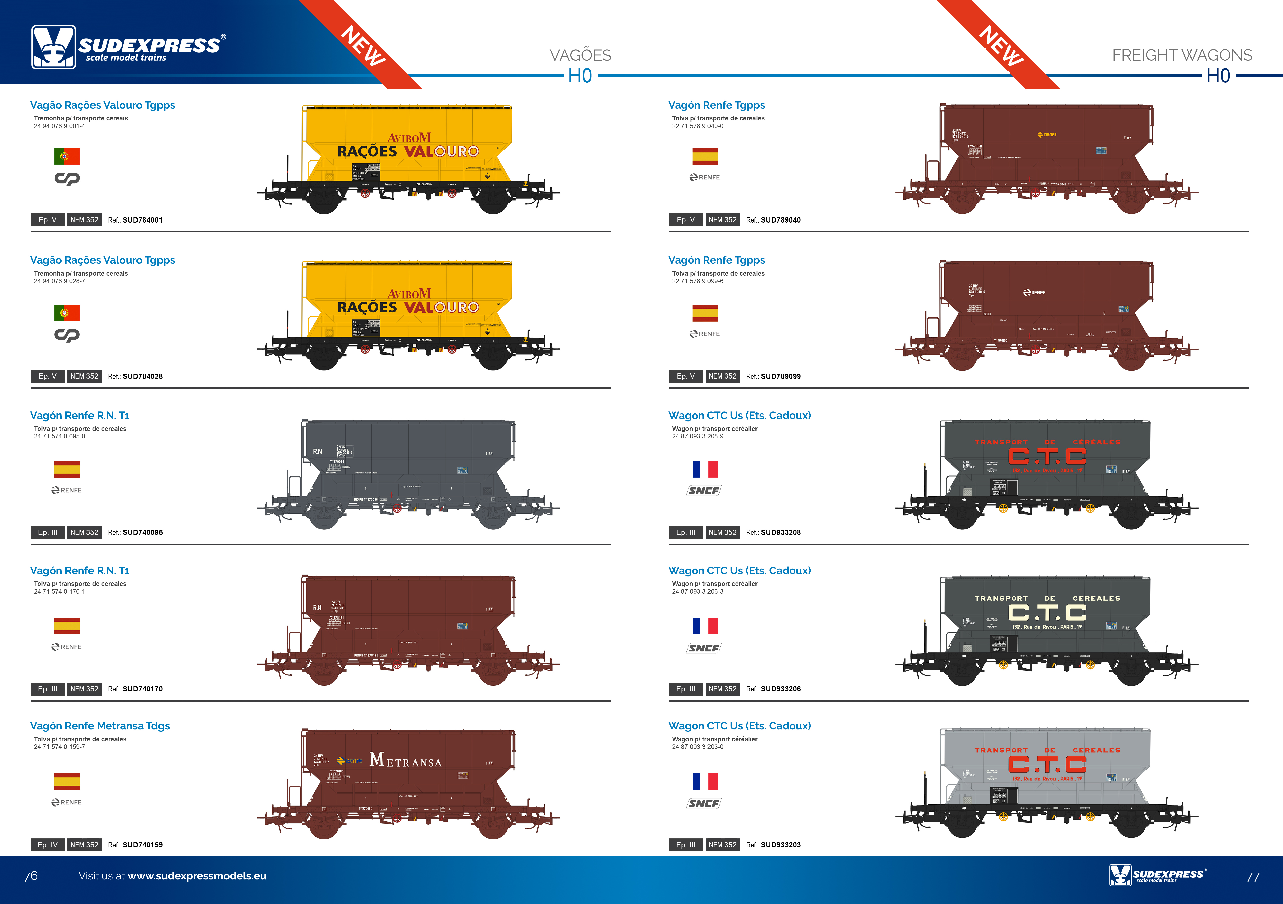 Tgpps grain hopper wagons